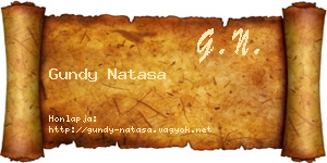 Gundy Natasa névjegykártya